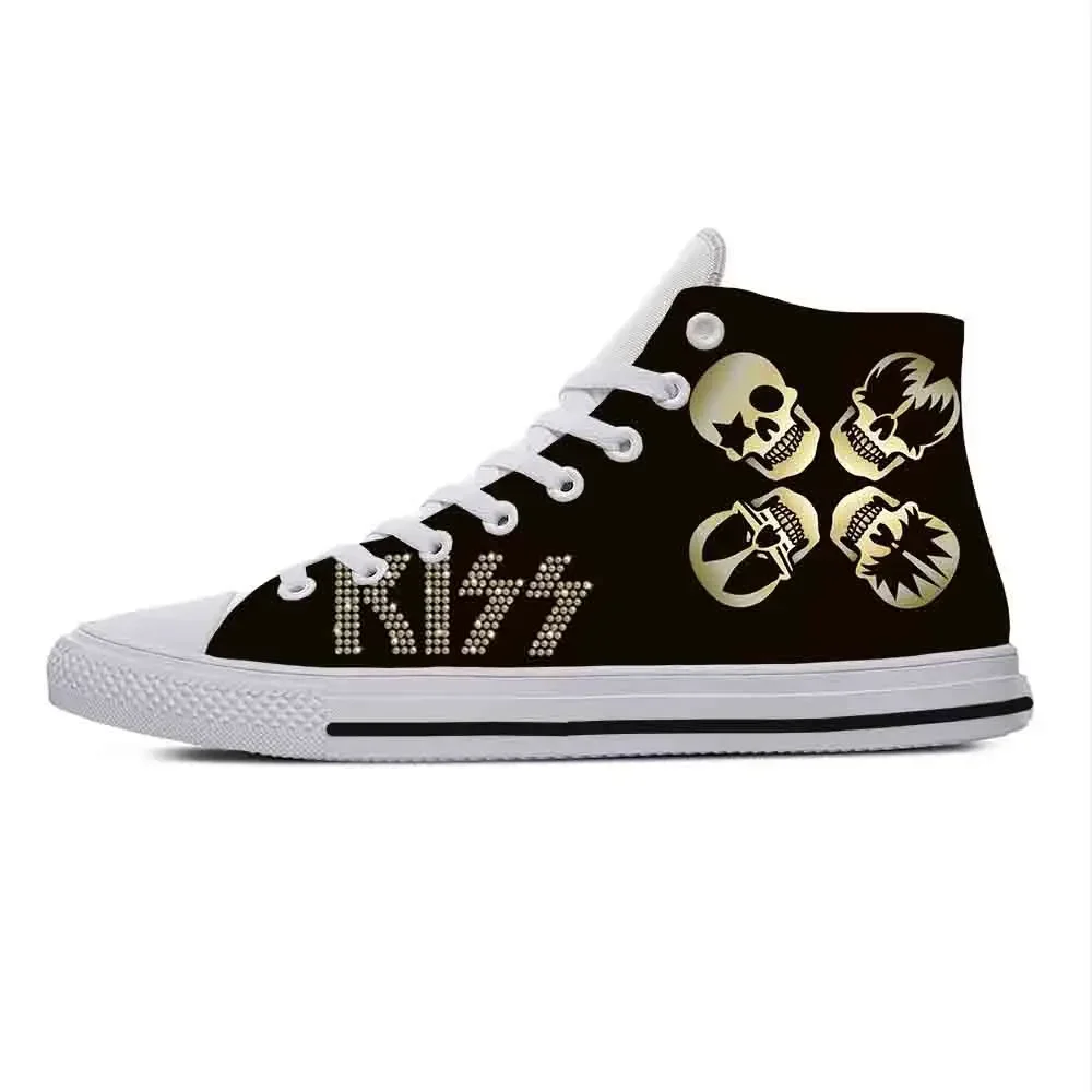 

Heavy Metal Rock Band Music Singer Kiss Fashion Casual Cloth Shoes High Top Lightweight Breathable 3D Print Men Women Sneakers