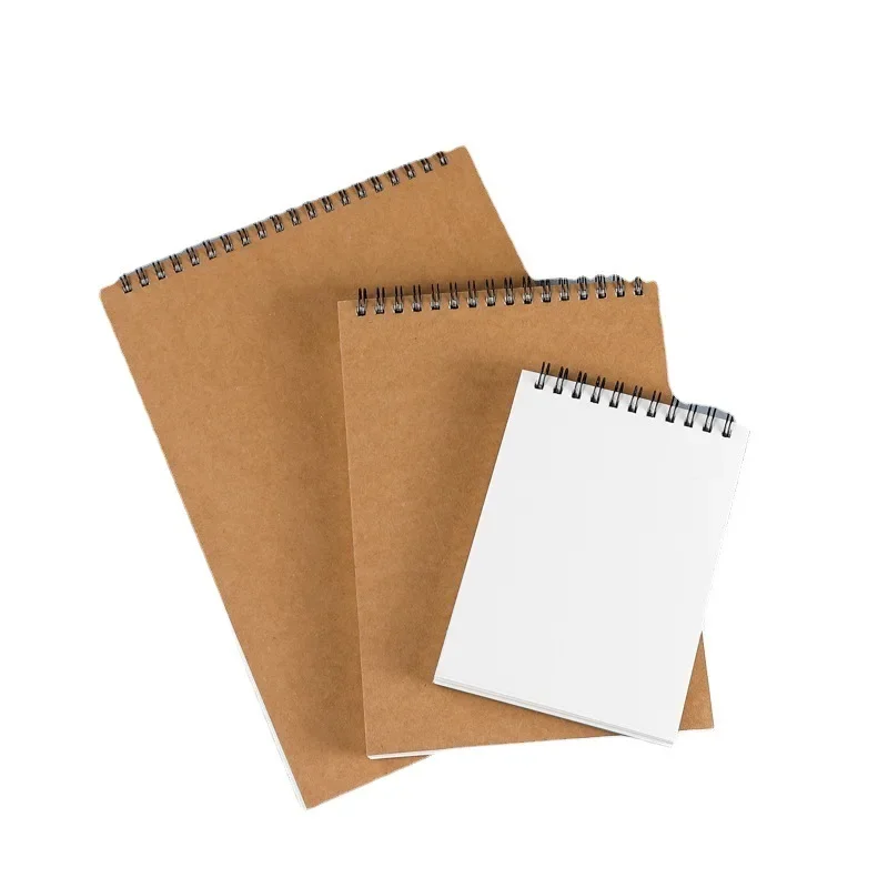 A4/A5/A6/16K Universal Skizzenbuch Zeichenbuch Kunst Student Handgezeichnetes Buch Blank Verdickte Spule Loseblatt Hard Cover Flip Up – Detail 5