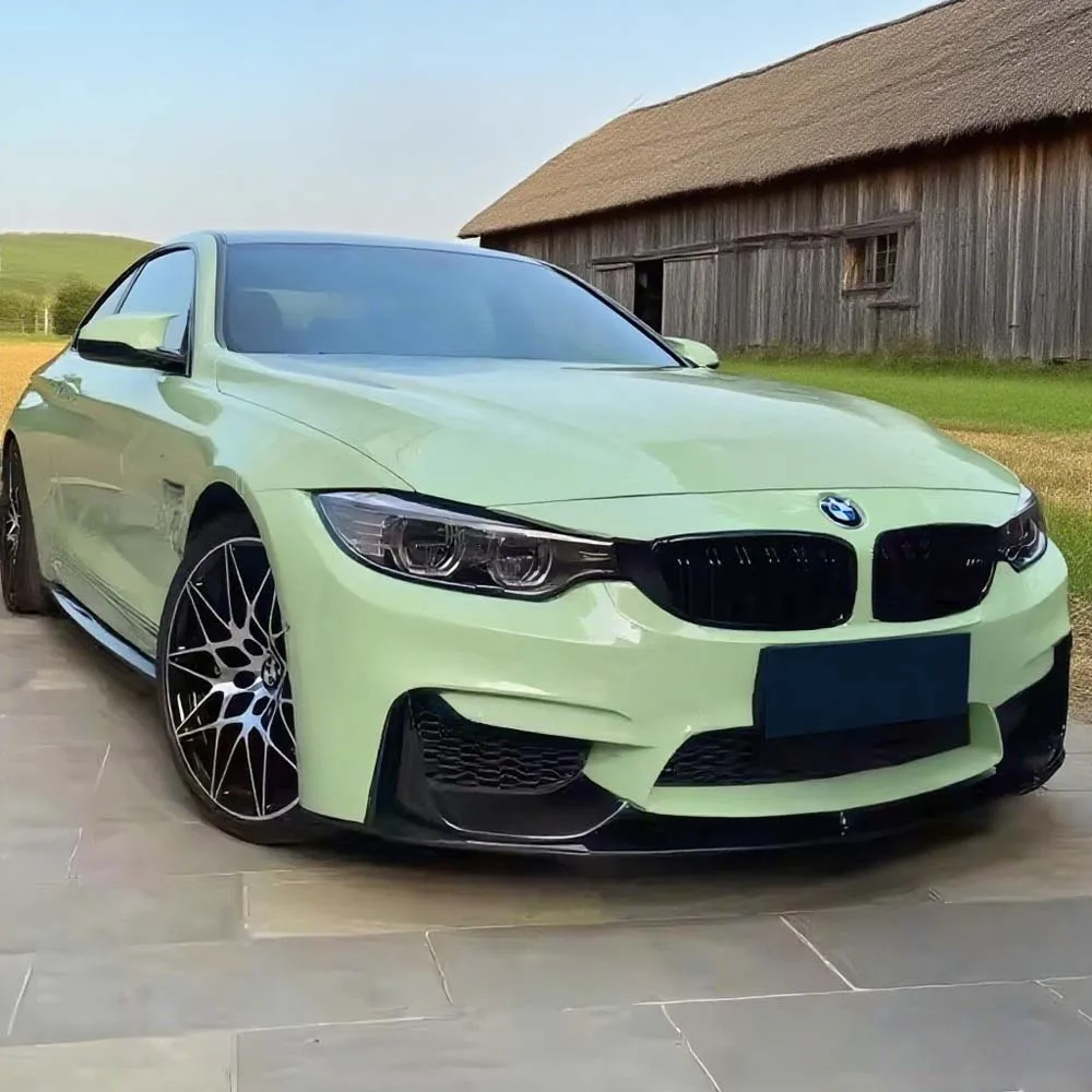 

4PCS Car Front Bumper Lip Spoiler Splitter Diffuser Body Kits For BMW 3 Series F30 2012-2018 M3 M4 Style Gloss Black ABS Tuning