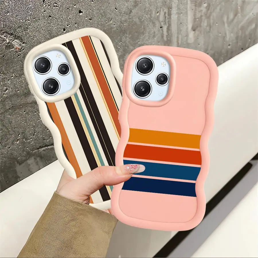 حافظة لهاتف Xiaomi Poco X3 NFC X5 X3 Pro غطاء هاتف ناعم بخطوط ريترو