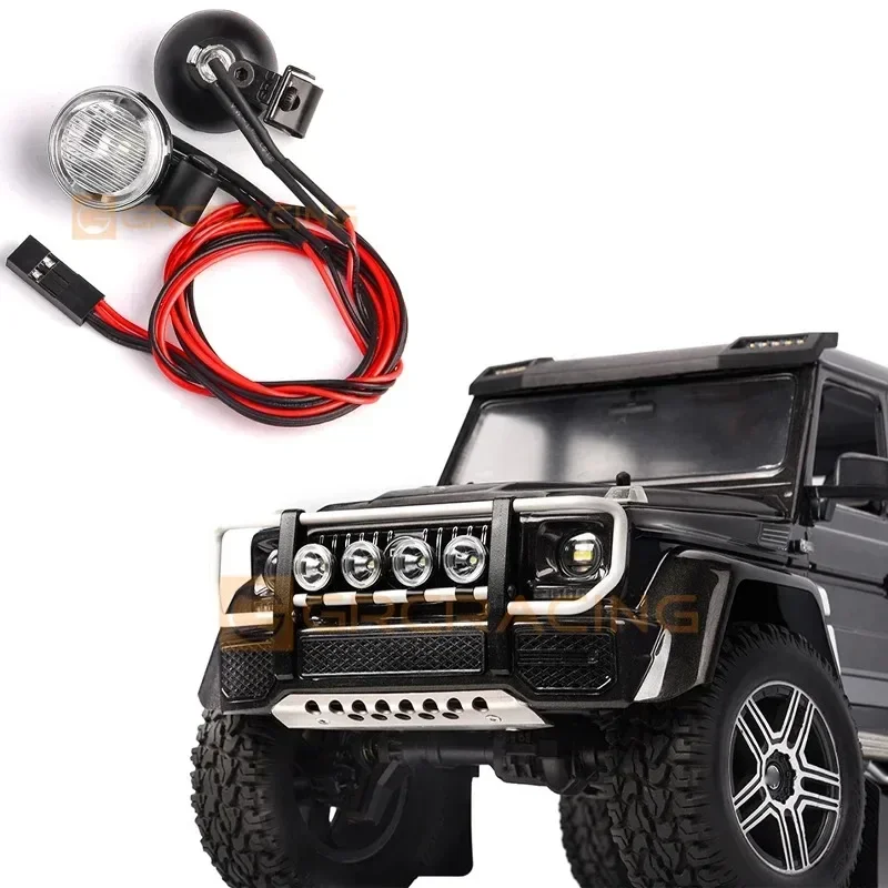 LED 1 Pair Retro Round Spotlight Searchlight for 1/10 1/8 RC Crawler Car Traxxas TRX4 AXIAL SCX10 RC4WD D90 Accessories