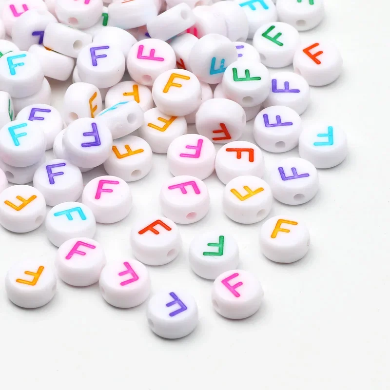 100-500PCS Bunte Runde A-Z Alphabet Buchstaben Acryl Lose Spacer Perlen für Schmuck Machen Diy Armband Halskette zubehör – Detail 7