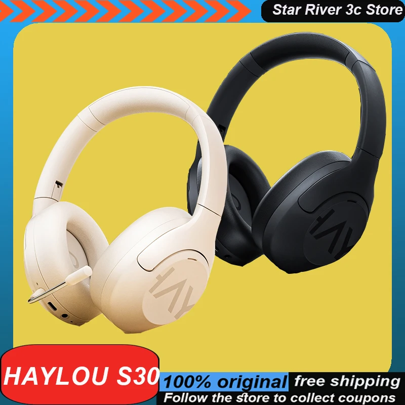 

Haylou S30 Wireless Headset Dynamic Pronunciation Active Noise Reduction With Microphone Esports Gaming Headphones Hearing Aids