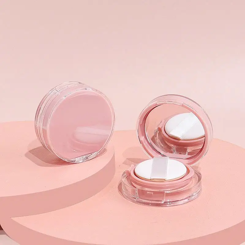 Cofre vacío con espejo BB Cream, contenedor de cosméticos con esponja, Mini cojín de aire, caja DIY, estuche de maquillaje para base, cuidado de la piel