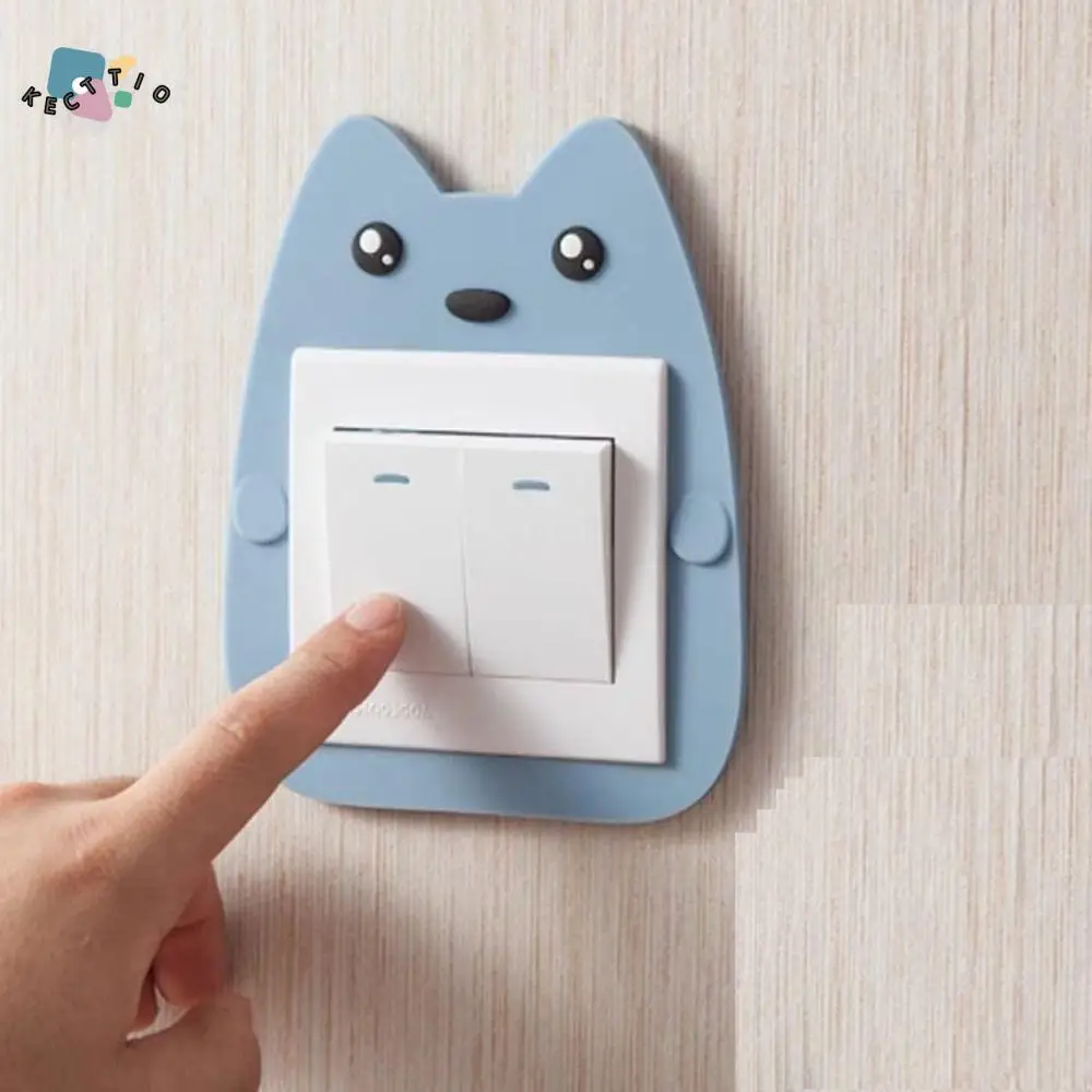 

Silicone Switch Stickers Luminous Cute Switch Protective Cover Removable Soft Switch Wall Stickers Kitchen Bedroom