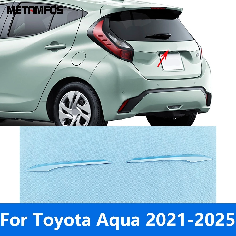 

Для Toyota Aqua 2021 2022 2023 2024 2025 Хромированная задняя верхняя крышка багажника, задняя дверь, защита багажника, аксессуары, Стайлинг автомобиля