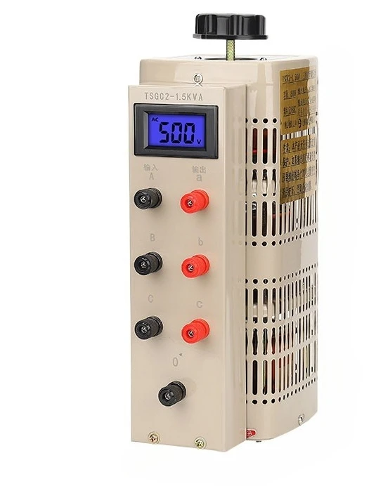 Three-phase Voltage Regulator 380V AC Current TSGC2-9KVA Digital Display 0-750V Step-up Adjustable Transformer 15KW