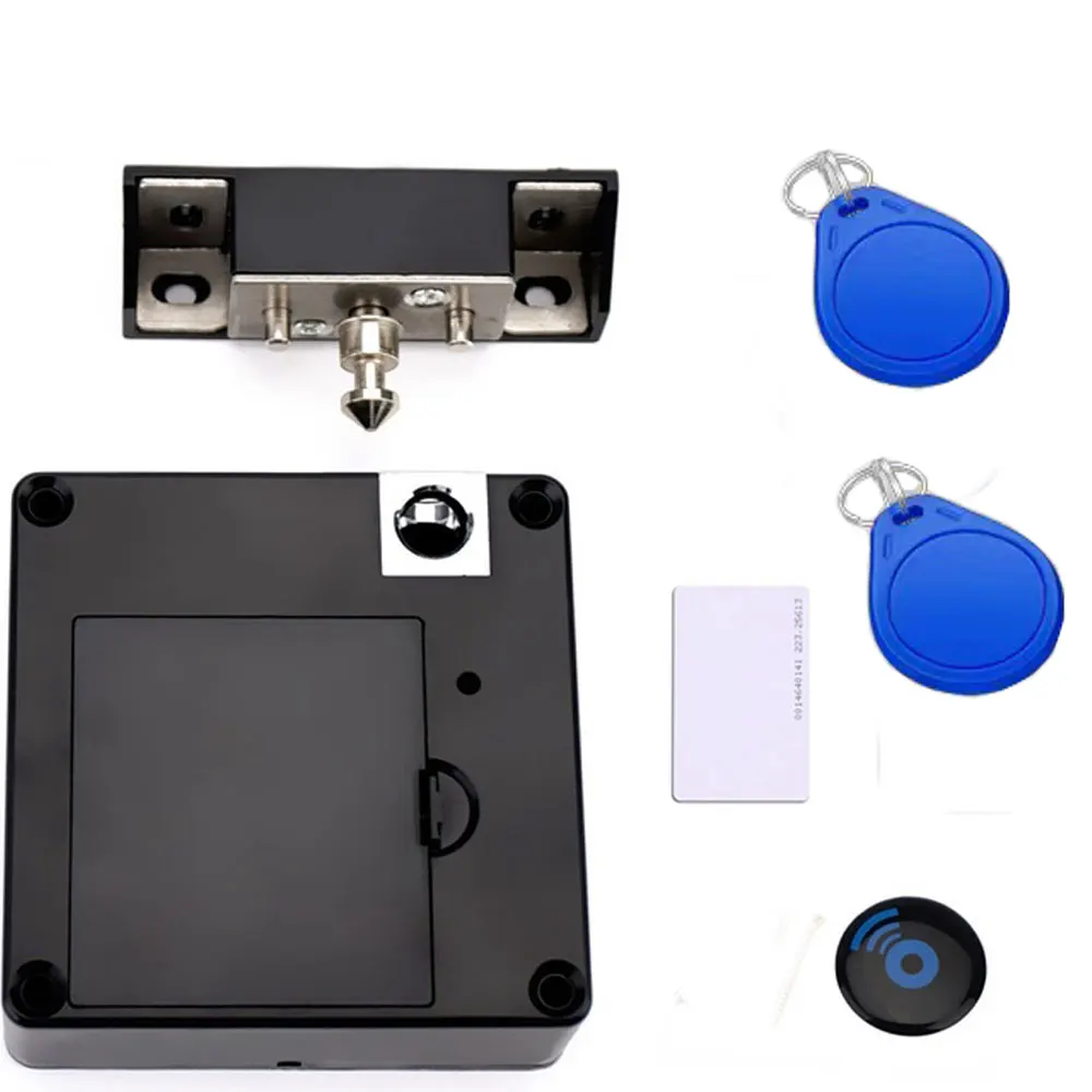 Imagem -04 - Eletrônico Door Lock com Inteligente Gaveta Escondido Faça Você Mesmo Madeira Lock Cabinet 1356 Tag Rfid Mhz ic Card Home Lock Pcs 1pc