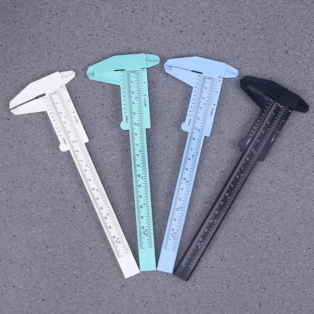 

8Pcs Metric Plastic Vernier Caliper Compact Sliding Gauge for Precise Measurement in Jewelry Buttons Tattoos Mini Measuring Tool