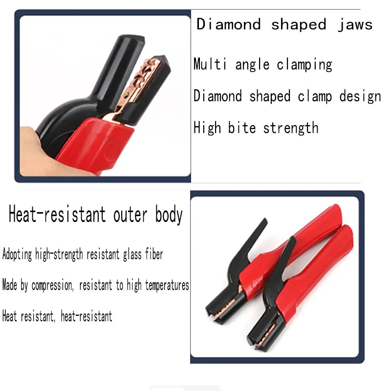 Pinze per saldatura in stile olandese europeo 500A/1000A/maniglia per saldatura saldatrice in rame puro non scottatura di livello industriale