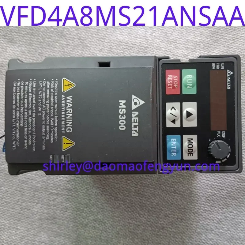 

Used Original MS300 series frequency converter VFD4A8MS21ANSAA