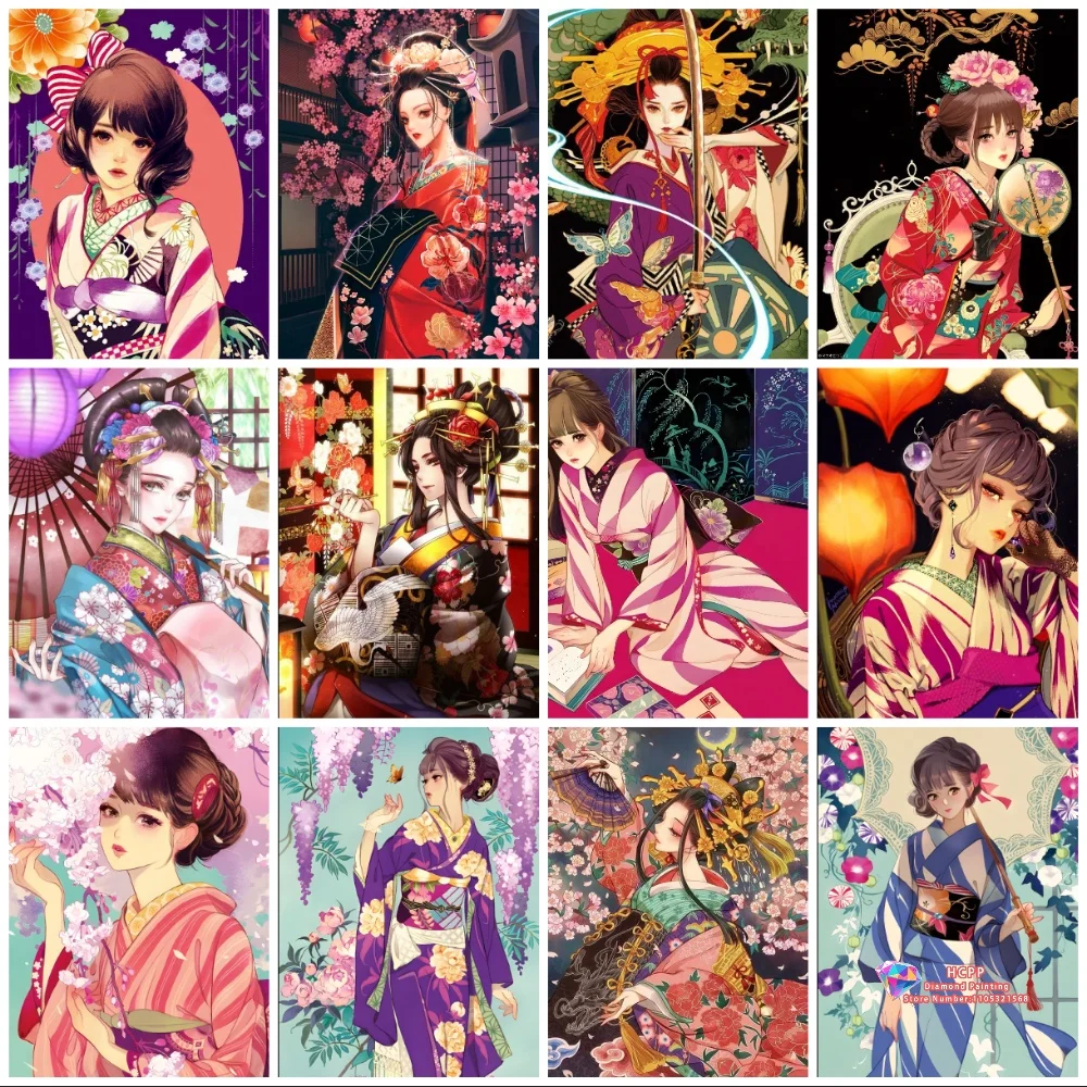 Art Craft Japan - Japanese Geisha Kimono Sakura Beauty Art