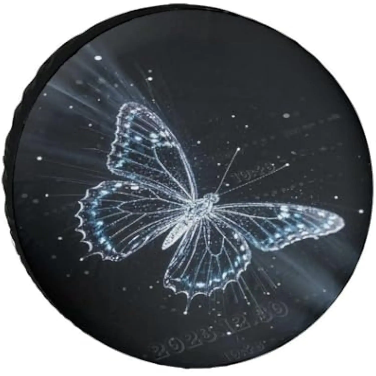 

Светящийся чехол для запасного колеса с бабочкой, УФ-погодный защитный чехол для колес для прицепа внедорожника, грузовика