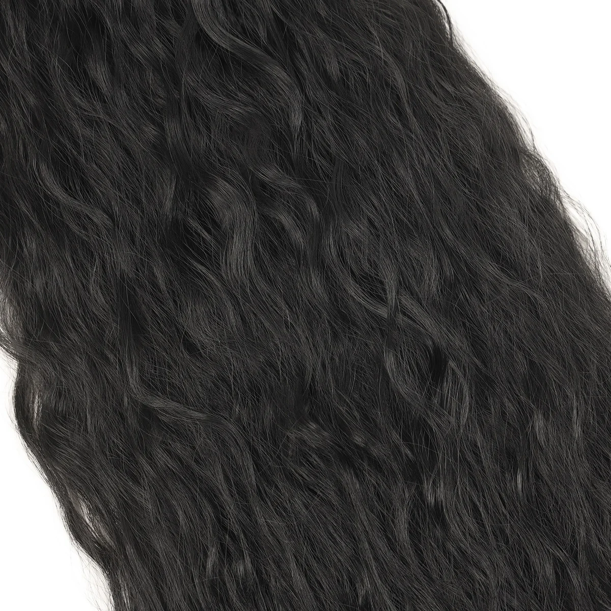 24 Zoll verworrener lockiger Pferdeschwanz, weiche synthetische Haarverlängerung, Kordelzug, Pferdeschwanz-Haarteile, schwarzer Clip-in-Pferdeschwanz für Frauen – Detail 23