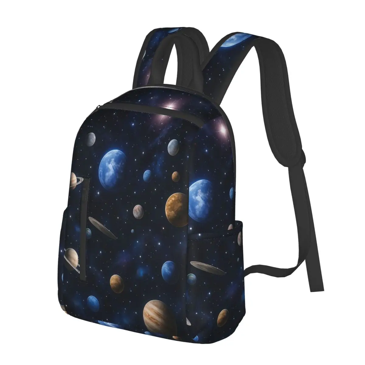 Solar System Space Planets Universe (5) Student Backpack School Bag Hiking Travel Daypack for Boys Girls Bookbag Shoulder Bags