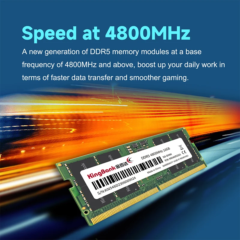 KingBank DDR5 ノートパソコン用メモリ 16GB 4800Mhz 5600mhz 32GB