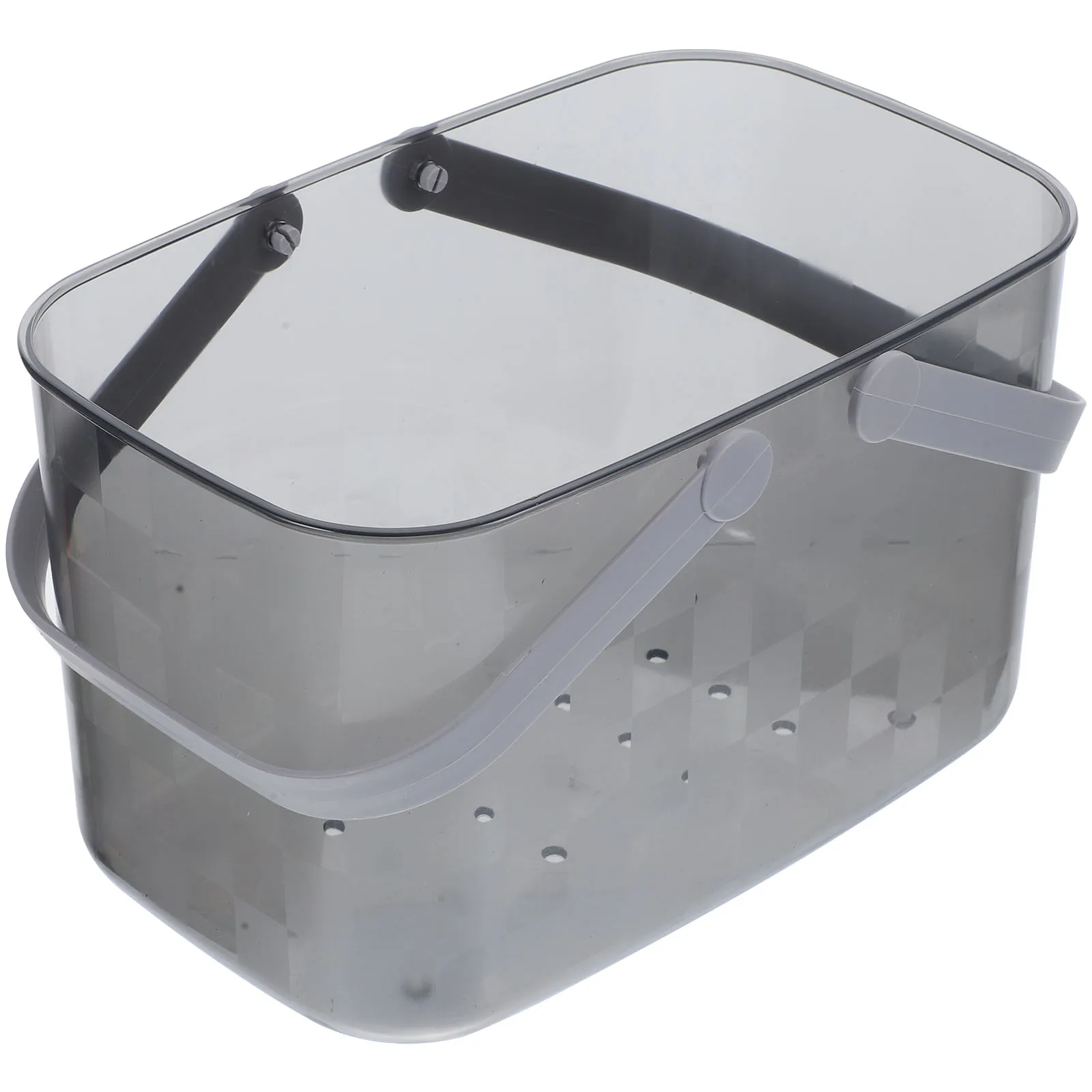 

Bathroom Storage Basket Square Plastic Containers Small Baskets Large Gray Drain Holes Ventilation Lightweight Portable Hamper