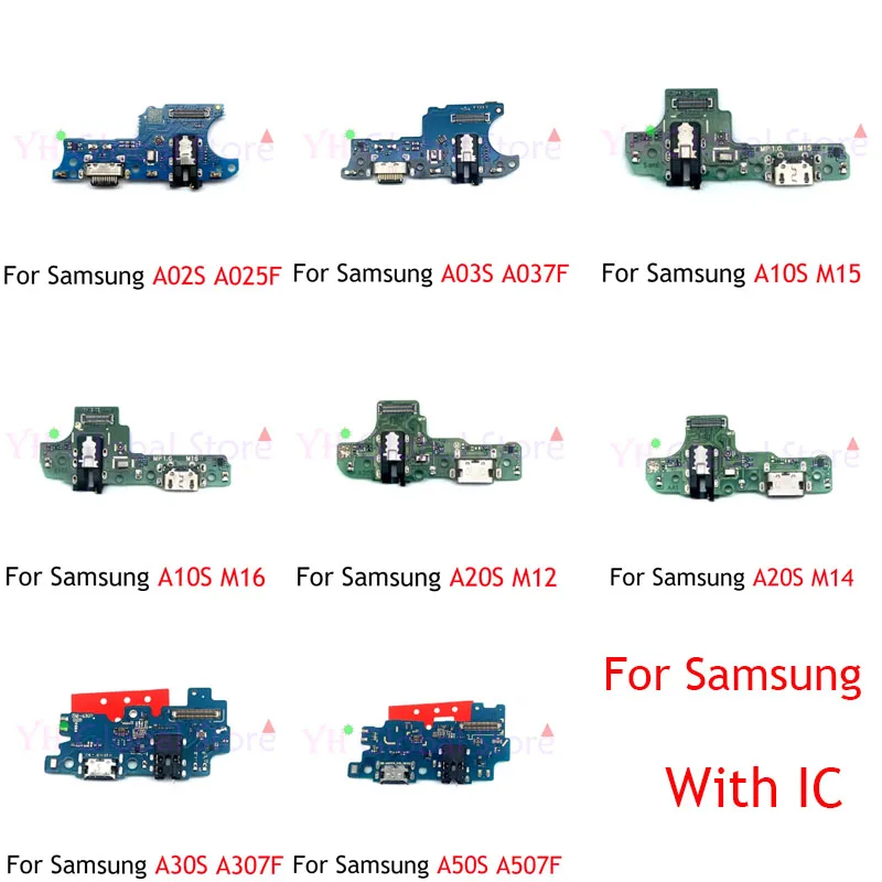 

Для Samsung Galaxy A02S A03S A10S A20S A30S A50S A21S USB-разъем для зарядки док-станции, порт, плата, гибкий кабель, запасные части