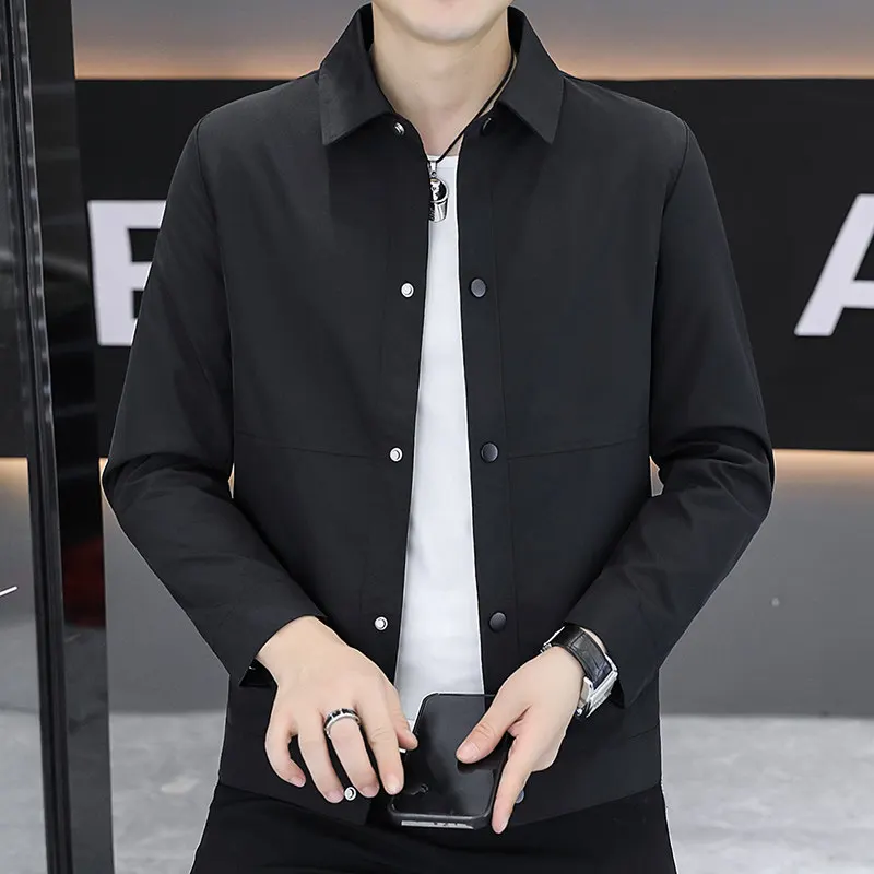 

Sli Повседневная мужская куртка с воротником irt, осенняя тонкая верхняя одежда, модная офисная одежда, молодежная модная универсальная длинная све