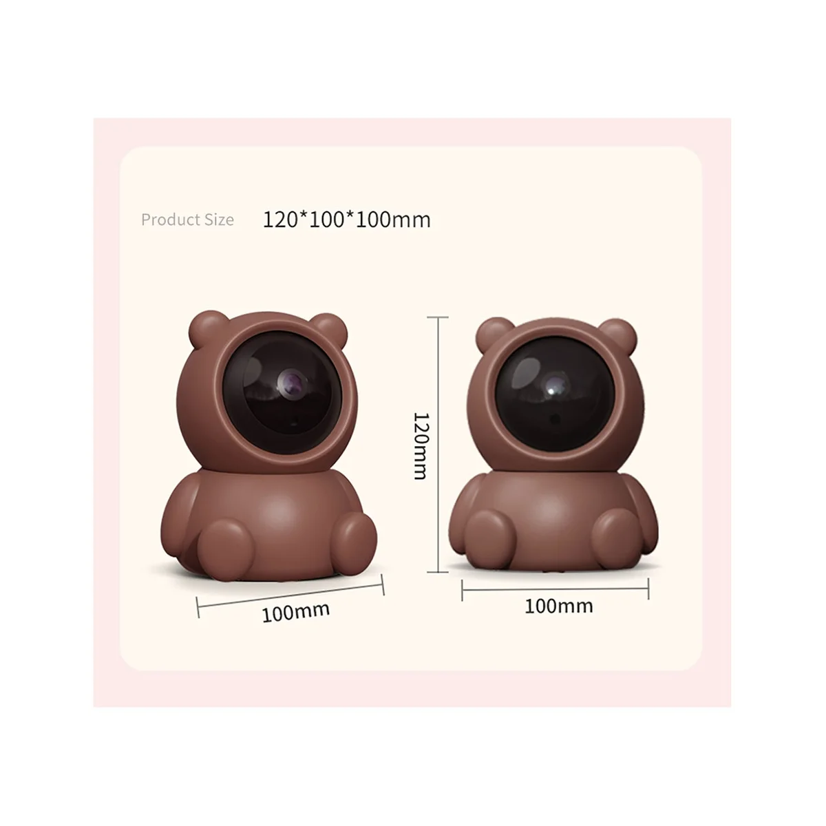 Caméra de surveillance intérieure PTZ IP WiFi HD 2MP/1080p, dispositif de sécurité domestique sans fil, avec vision nocturne infrarouge et prise UE