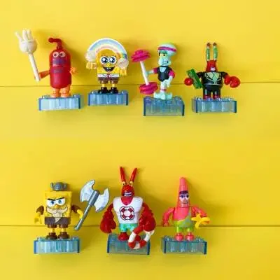 Neue marke original bloks catoon spoog puppe krabben diy zubehör leqimowan