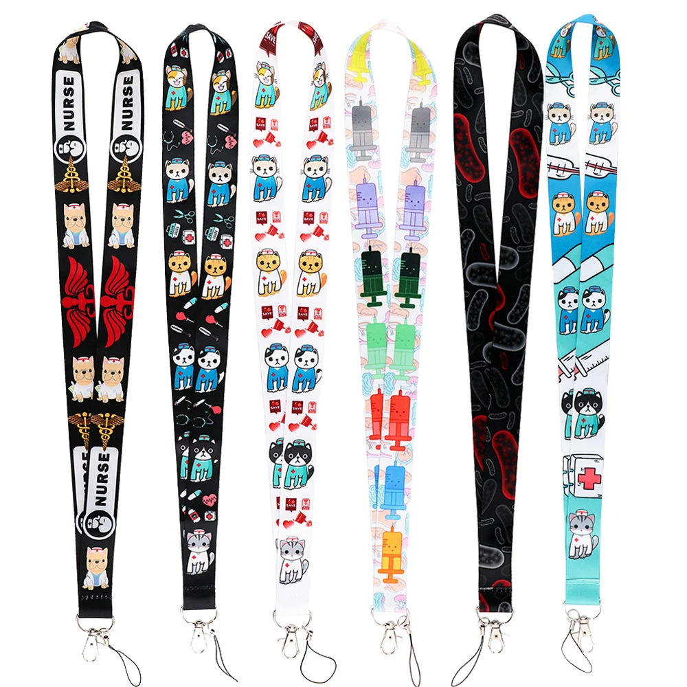 

FI22 Doctor Keychain Neck Lanyard For Students Keys Long Phone USB Hanging Ornaments Anti-Lost Hang Rope Gift Nurse Accessories