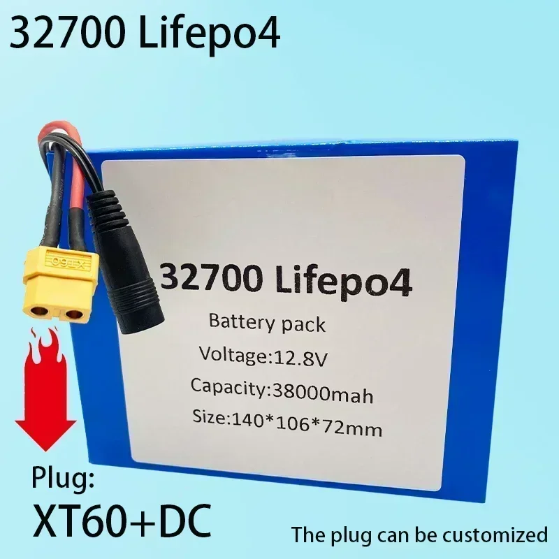 32700 Lifepo4 Battery Pack 4S3P 12.8V 38Ah 4S 40A 100A Balanced BMS for Boat and Uninterrupted Power Supply 12V