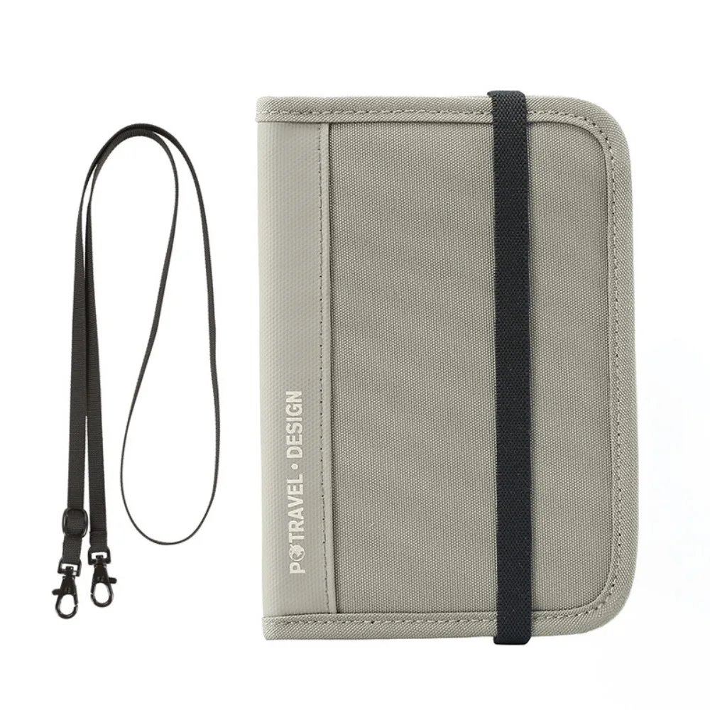 Large Capacity RFID Passport Bag Anti-loss Coin Purse Nylon Men's Wallet Waterproof Multiple Card Holder Portable Handbag Daily