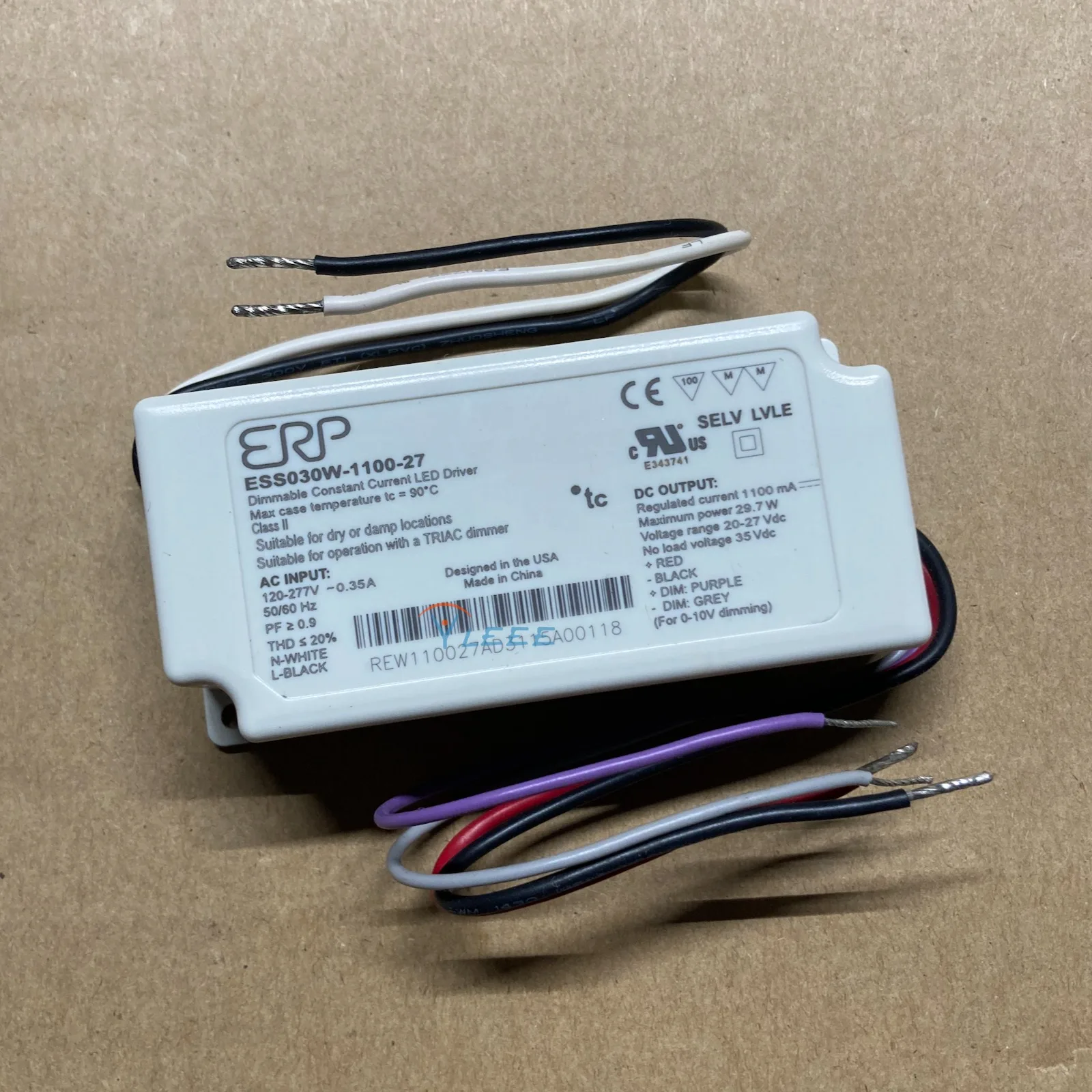 

ERP Power, LLC ESS030W-1100-27