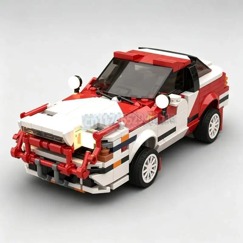 505PCS Rally Sports Car MOC Model Custom Puzzle Creative Building Block DIY Assembly Racing Vehicle Toy Educational Gift Display