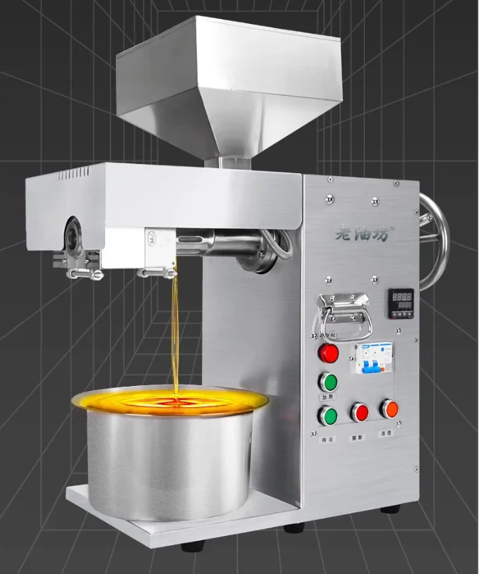 Oil Press Machine T30 1800w Commercial Medium-sized Full-automatic Oil Mill Family Peanut Soybean Tea Seed Olive Food Fryer