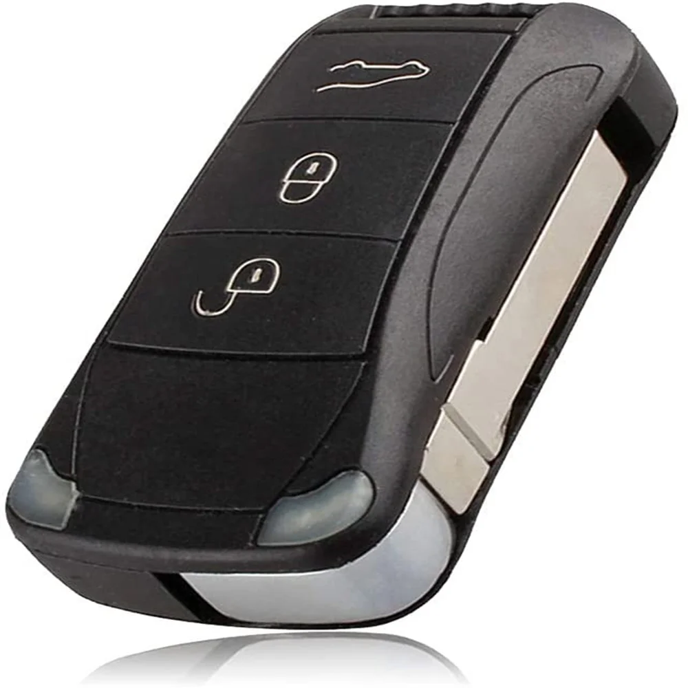 Remote Key Shell Case For Porsche Cayenne GTS 2004 2005 2006 2007 2008 2009 2010 2011 Fob 3 Button