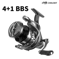 Carrete Spinning 4+1 rodamientos 5.2:1 – Surfcasting 16kg para mar y río