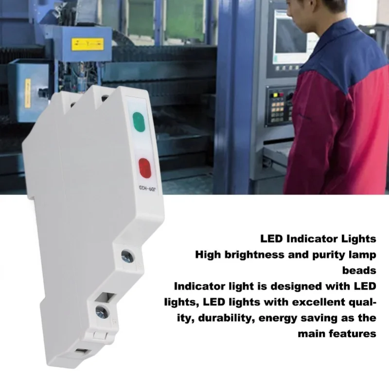 LED Rail Indicator IP20 Waterproof Miniature Rail Mount LED Indicator For Power Distribution Boxes AC DC 230V