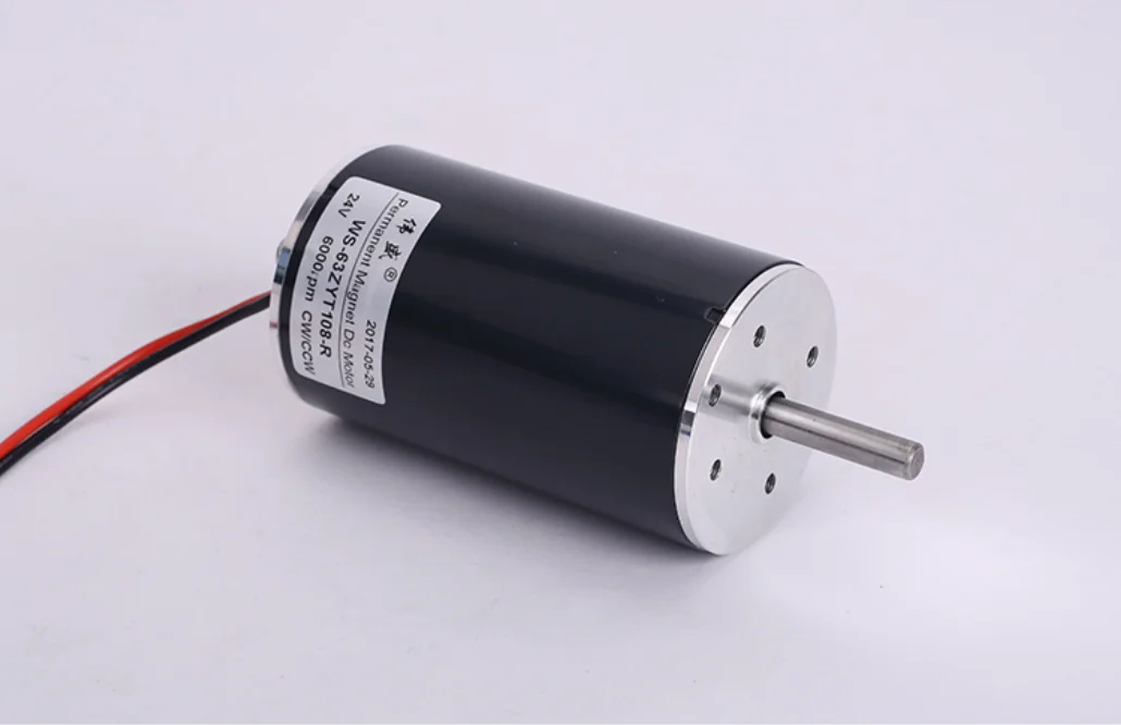 50W High-speed DC motor 63ZYT108-R speed regulation forward and reverse small motor motor 12V24V marshmallow motor