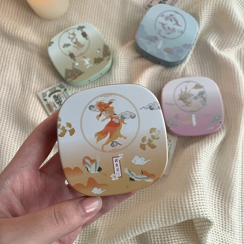 Portable Minimalist Koi Fish Pattern Care Contact Lens Container Box Beauty Lens Storage Box Mini Travel Set