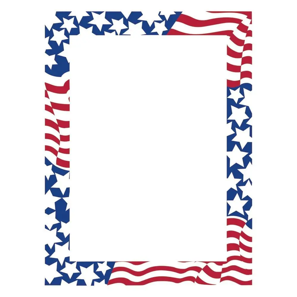 

Бумага для писем Stars & Stripes, 80 листов, 8,5x11 дюймов (2014300)