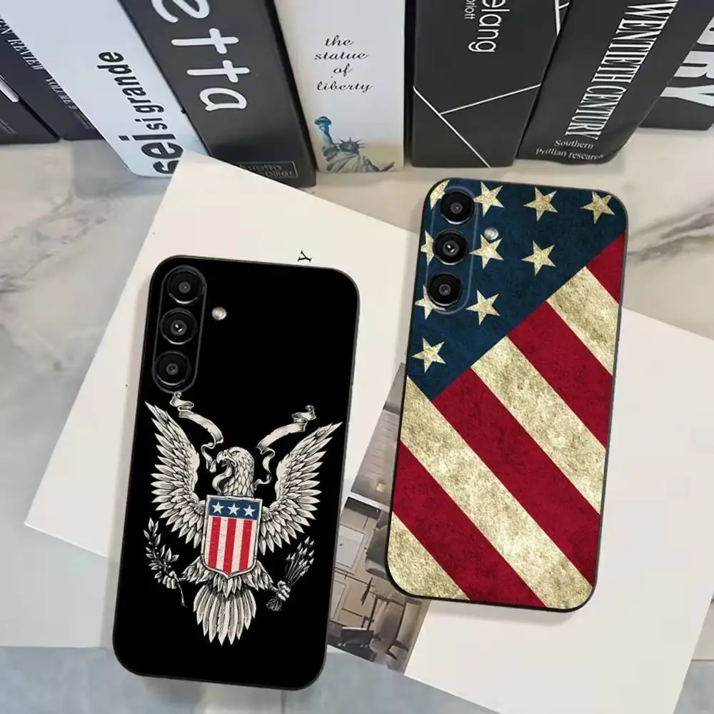 

American flag Phone Case For Samsung Galaxy A20,A21s,A22,A31,A32,A52,A53,A72,73,A80 Soft Black Cover