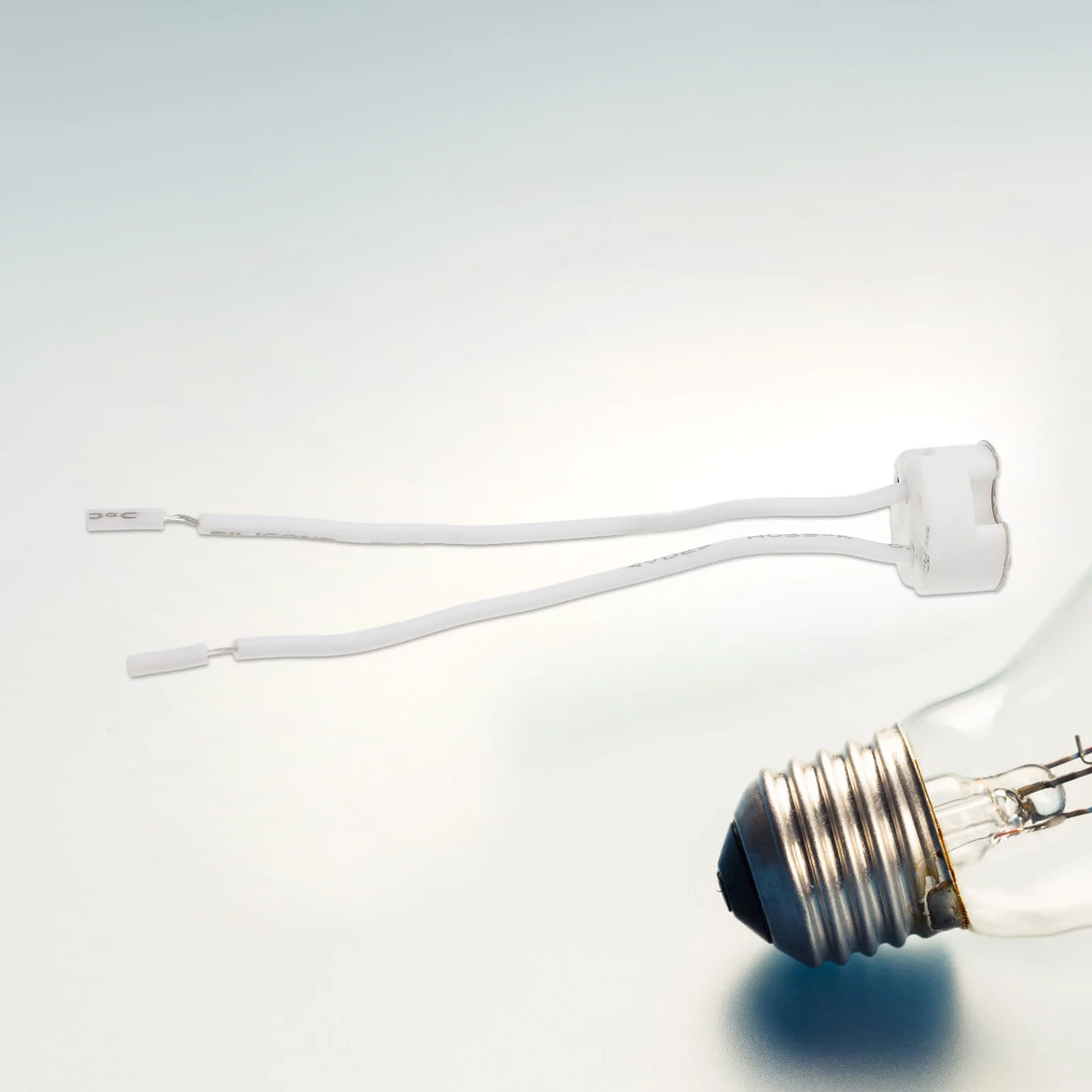 

10Pcs Ceramic Lamp Socket Base Silicone Wire Compatible .3 Gu5.3 Mr16 Round Design Heat Resistant for Landscape Lighting Wax