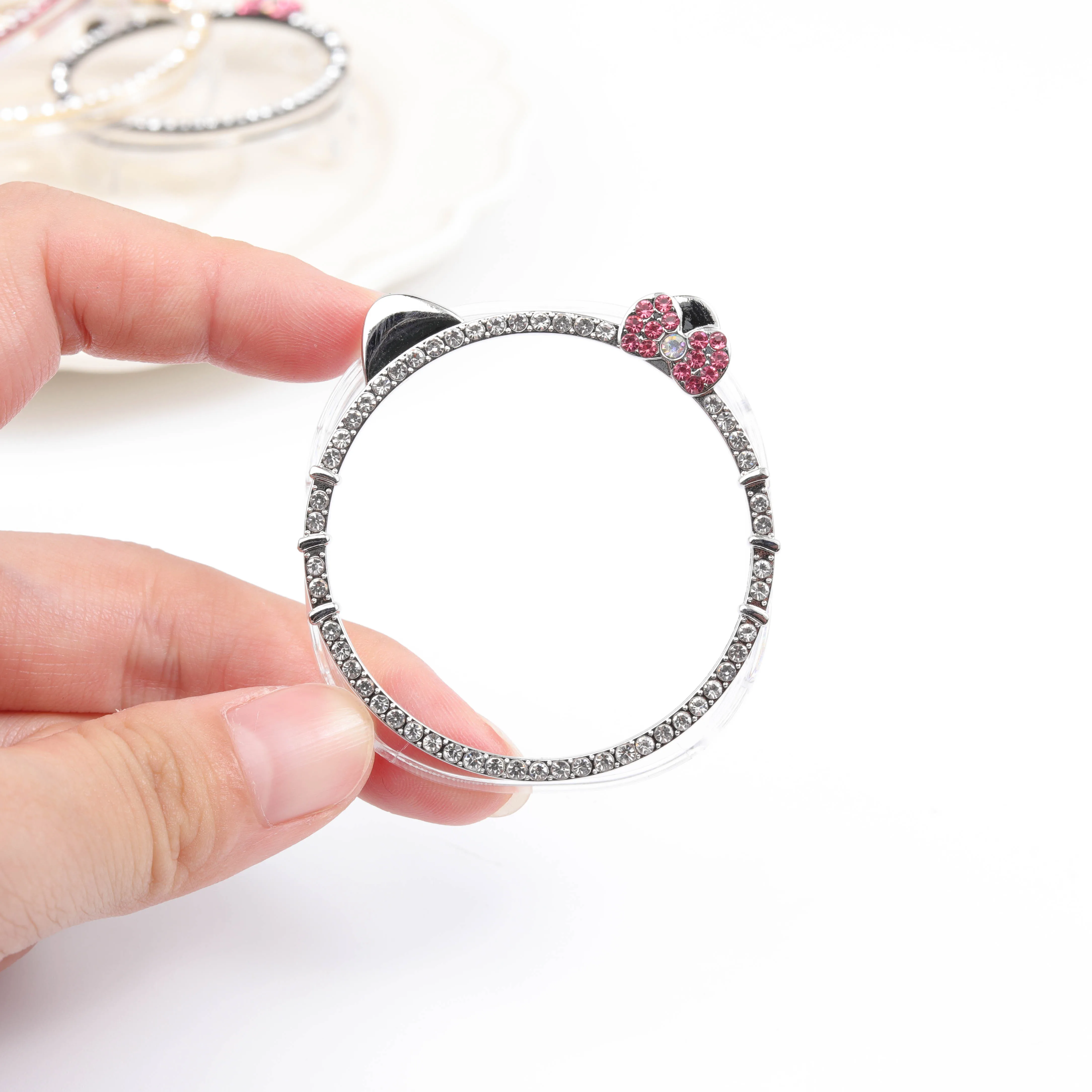 غطاء ماسي لساعة سامسونج جالاكسي 8 44 مللي متر 40 مللي متر ملحقات KT Cat Bling PC إطار ممتص الصدمات حامي الفرقة جالاكسي watch8