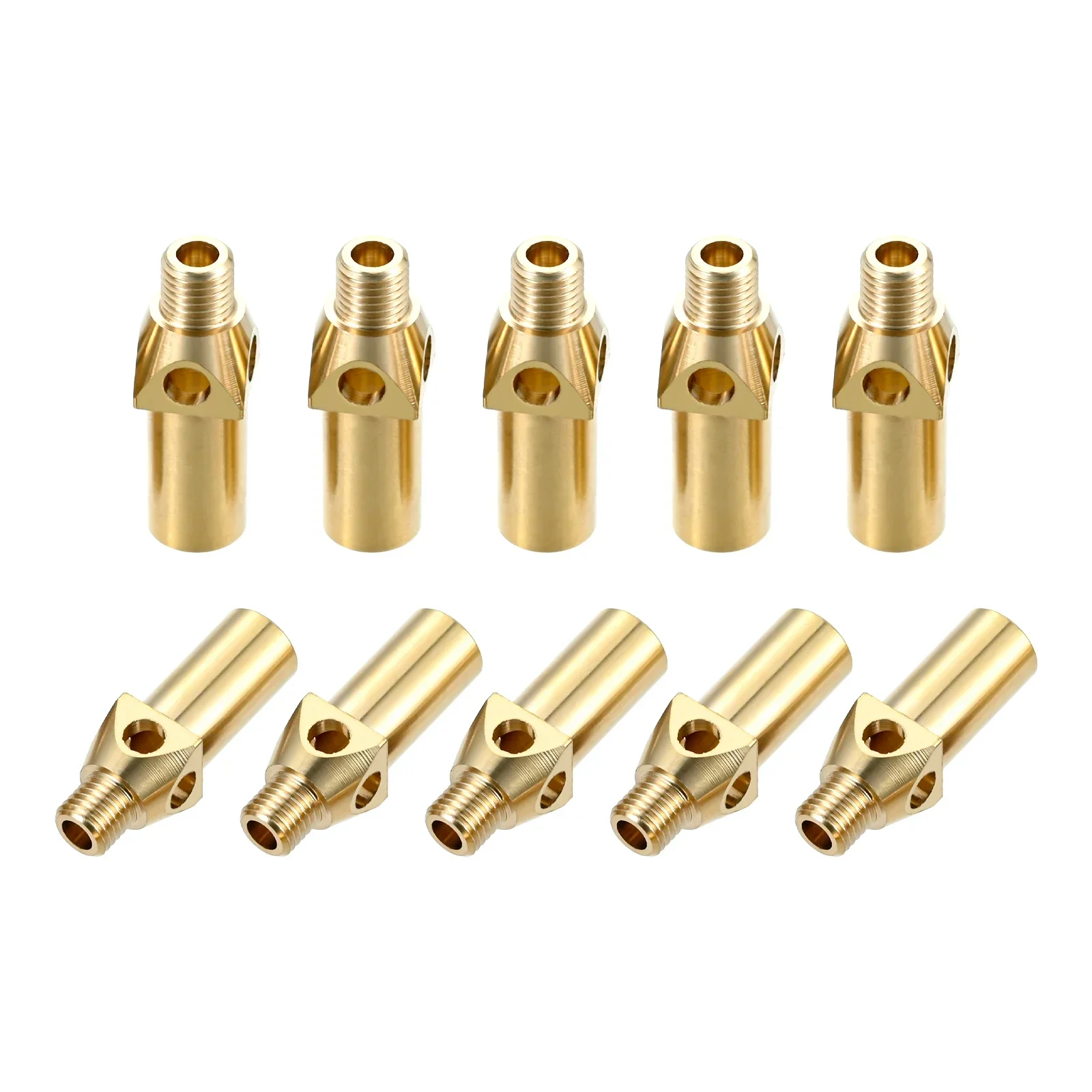 10pcs Brass Propane Burner Head Natural Gas Burner Jet Nozzle for 10,20,32 Tips Cast Iron Propane Gas Stove BBQ Camping Cookware