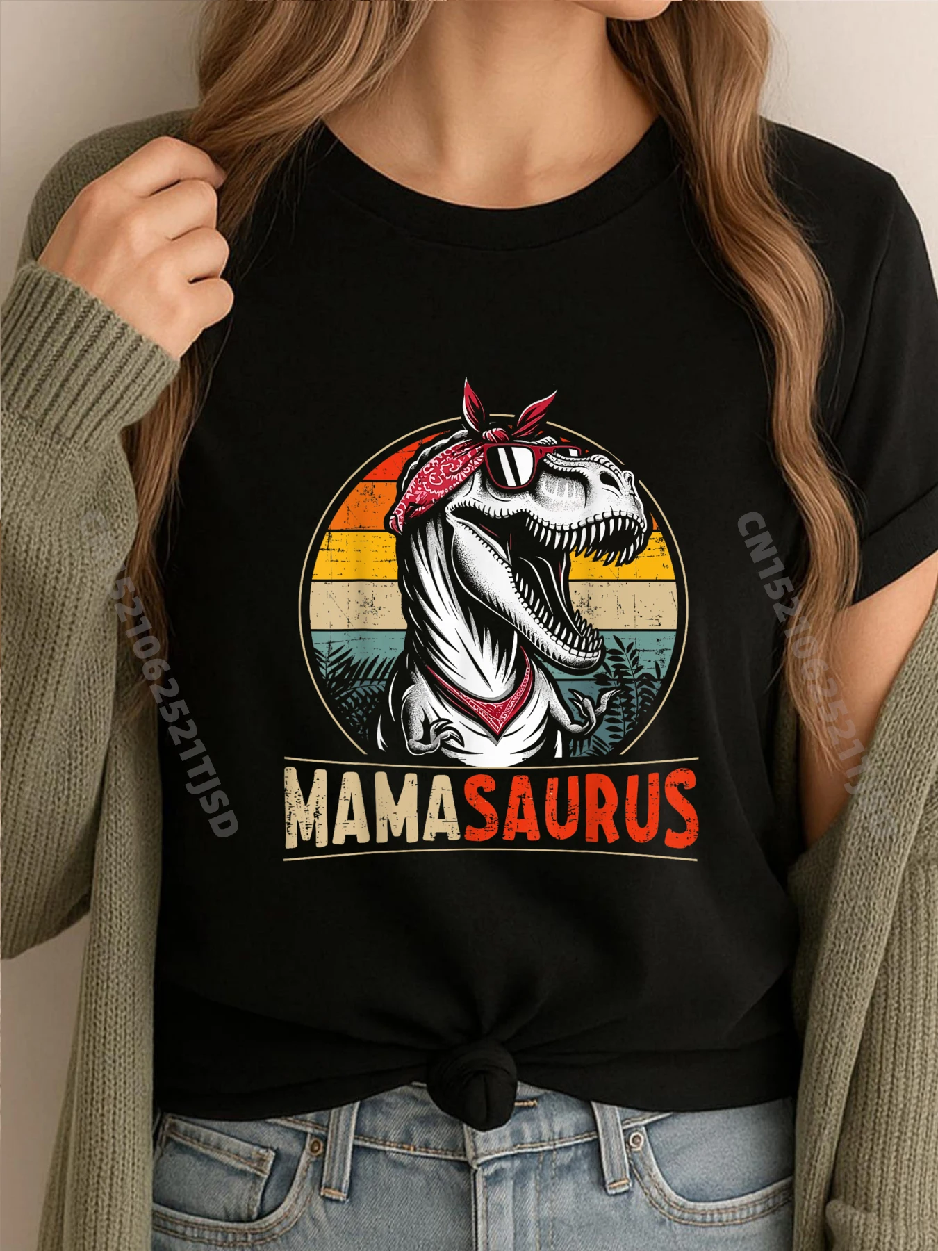

Mamasaurus динозавр для Дня матери, Рождества, дня рождения, графические футболки, женская футболка с короткими рукавами, большая женская футболка