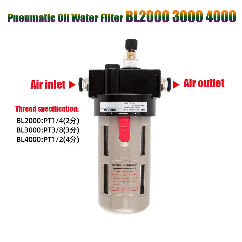 

1pcs Air Source Processor Lubricator Al2000 Bl2000 Bl3000 Bl4000 Oil-Water Separator Filter Air Source Processor