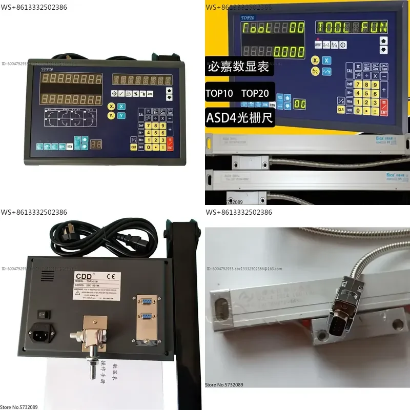 Digital Display Meter TOP10 TOP20 CDD ASD4 Grating Ruler Milling Machine Electronic Ruler Bi Sheng Display