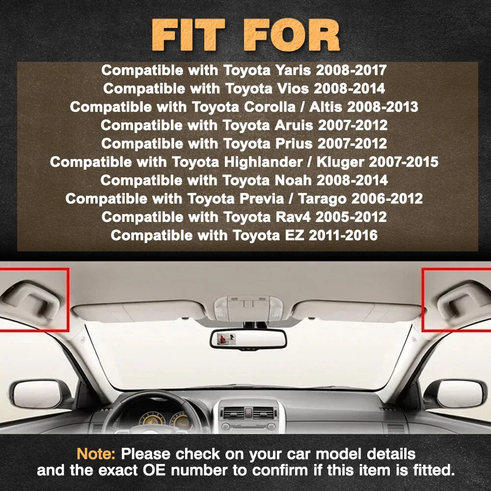 74610-52030 74610-52020 Gray Interior Roof Pull Grab Handle for Toyota Corolla Rav4 Yaris Vios Highlander Camry Noah Accessories
