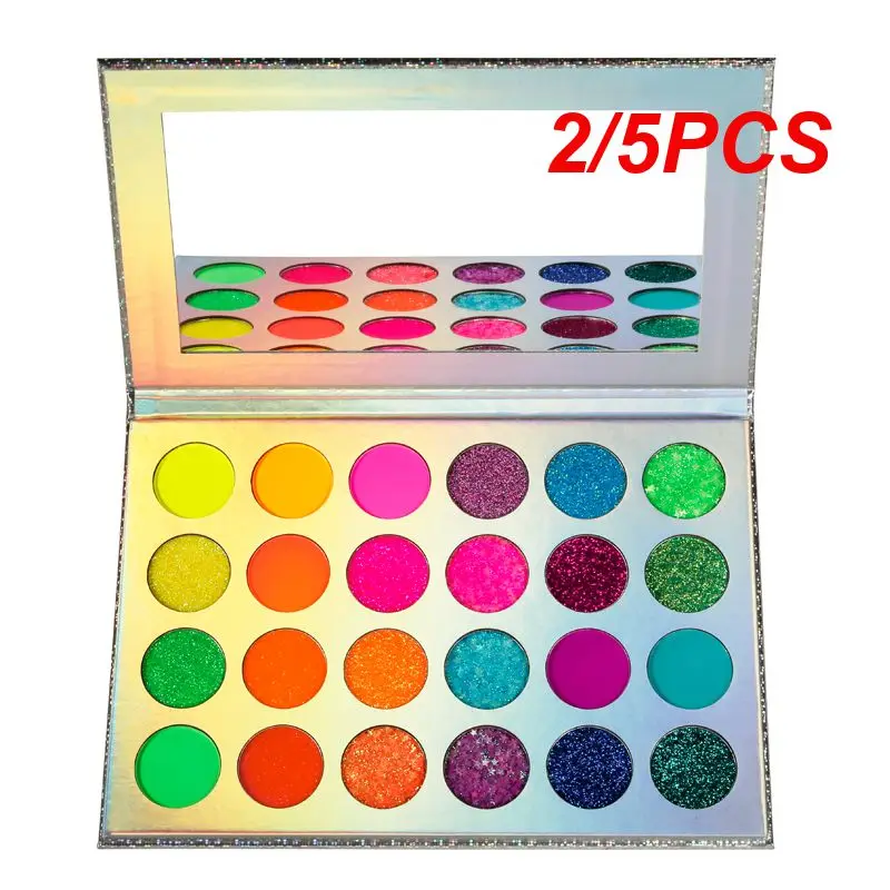 Paleta de Maquiagem Neon Halloween Eye, Sombra Luminosa, Brilha no Escuro, Páscoa, 24 Cores, 2 Pcs, 5Pcs