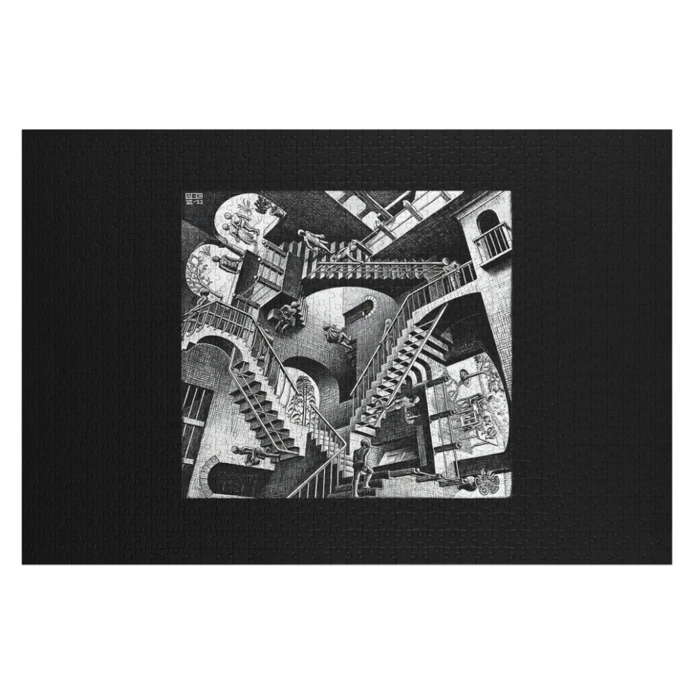 M.C. Escher - Relativity \t \t\t Jigsaw Puzzle Personalised Customizable Gift Personalised Name Scale Motors Puzzle