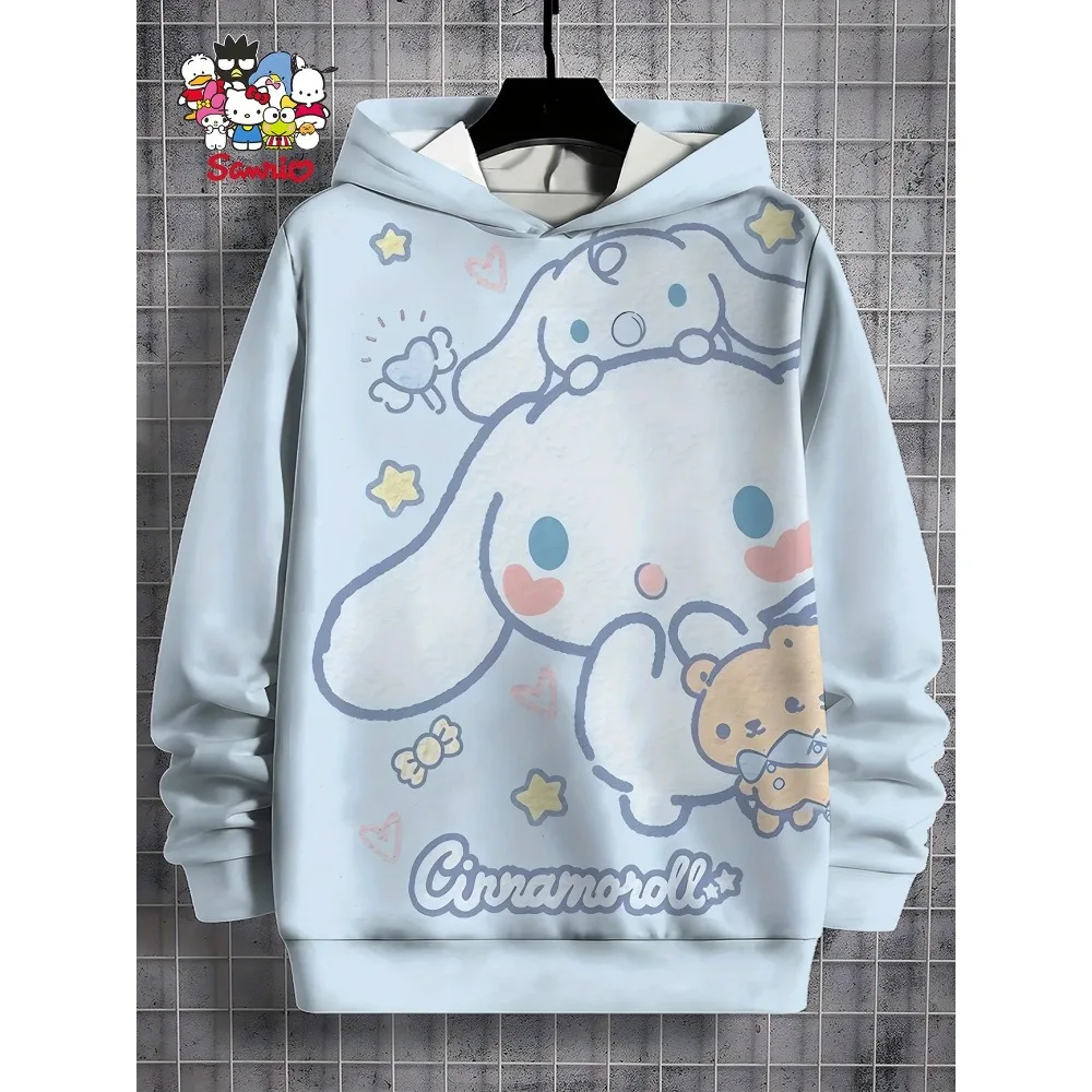 لطيف الكرتون هوديي سينامورول طباعة البلوز لربيع الخريف الشتاء الدافئة ارتداء اليومي هوديي #1