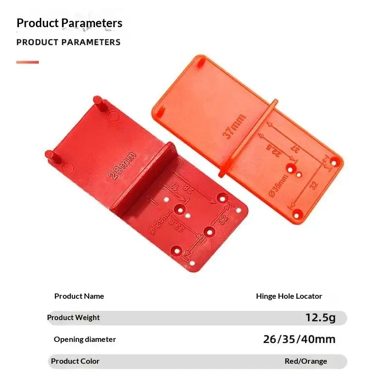 【L】Hinge Hole Drilling Guide 26/35mm 40mm Hing Installation Jig Door Cabinet Hinge Hole Locator Woodworking Tool