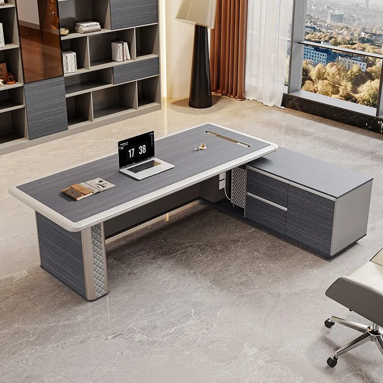 Manager's desk, office desk, boss's desk, modern minimalist high-end supervisor, single person middle-class table and chair
